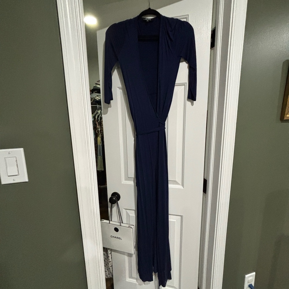 Full length maxi wrap dress